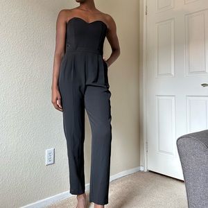 H&M Black strapless jumpsuit